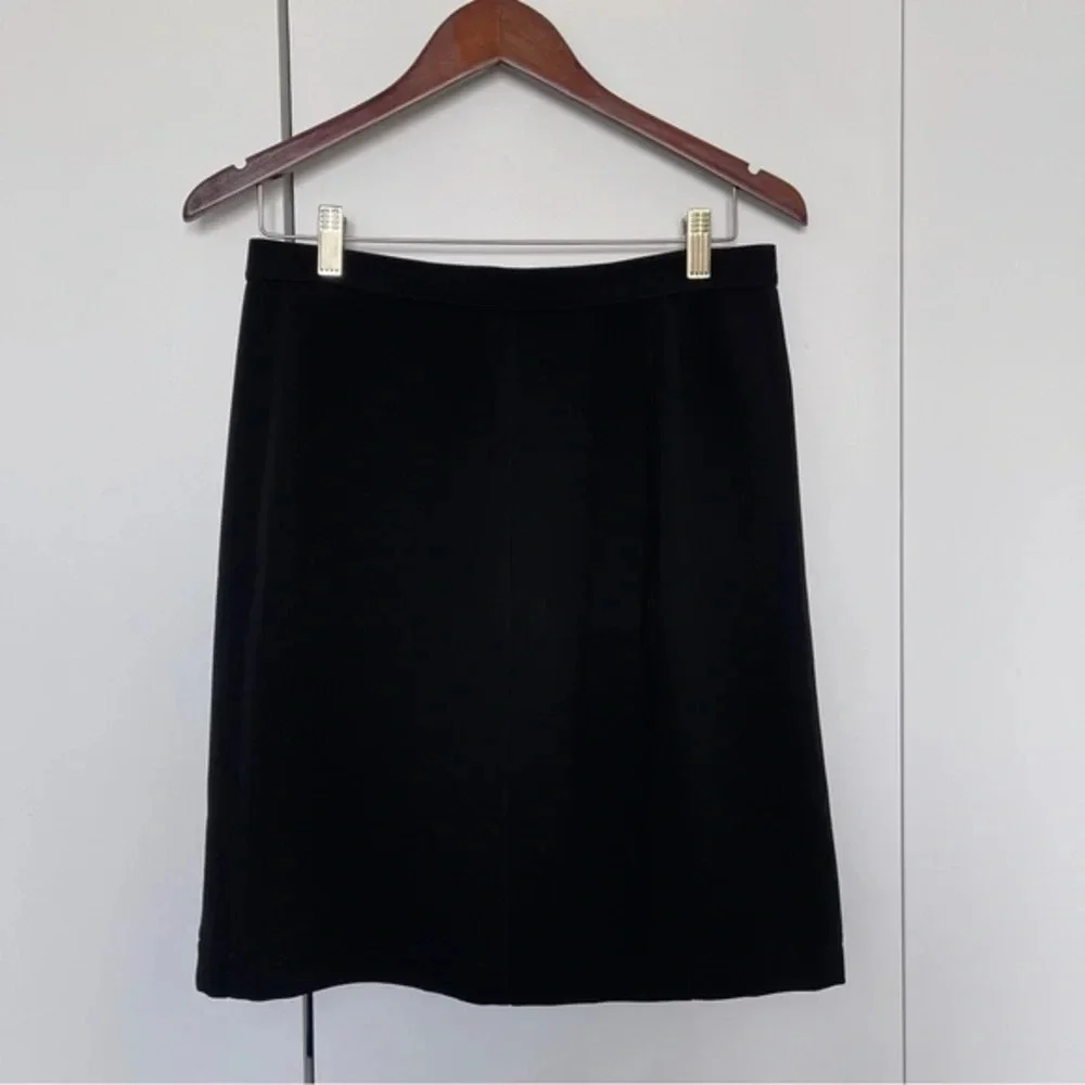 Skirt pencil crepe de chine Thierry Mugler black 42 EU (waist 15”)